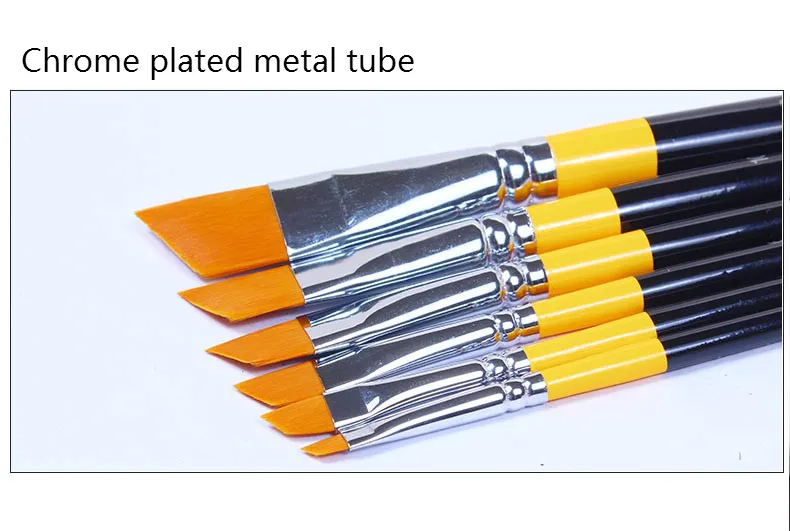 6 шт./компл. пропилена акварель нейлоновые волосы деревянной ручкой кисть Различные Форма масла акриловой живописи кисти товары для