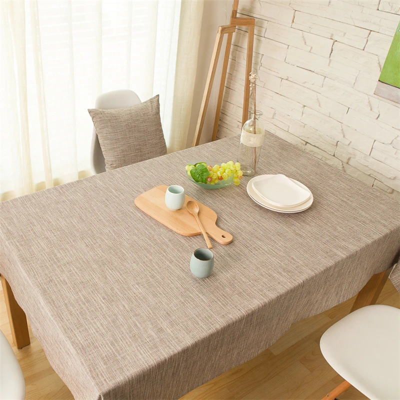 4 Solid Colors Cotton Linen Elegant Tablecloths For Rectangular Table Cloth For Table Cover Mantel Toalhas De Mesa For Kitchen  