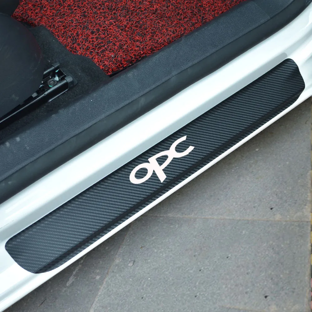 

Carbon Fiber Door Sill Scuff Plate Guards OPC For Opel Zafira Vectra Insignia Regal Lacrosse Astra Corsa Mokka Auto accessories