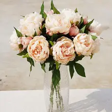 Высококачественные Искусственные цветы Пион 3 головы шелковые цветы для дома украшения Свадебные цветы