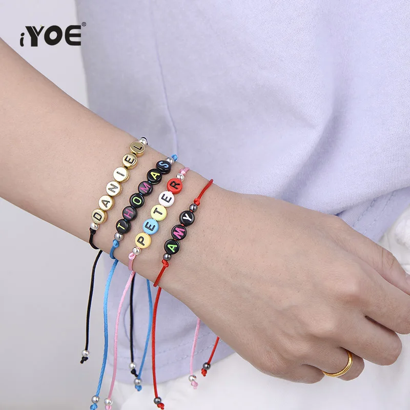 IYOE браслеты на заказ с надписью Wish Card Charm Love дружбы для мужчин и женщин подарок