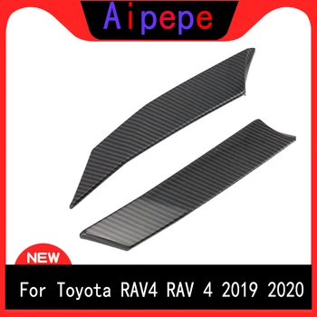

For Toyota RAV4 RAV 4 2019 2020 Carbon Fiber Car Window A C pillars Decorative Sticker Exterior Accessories 2PCS Car-Styling