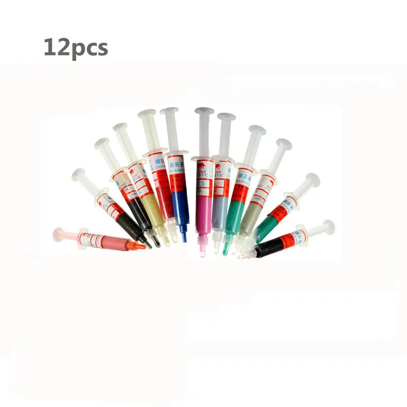 12Pcs Polishing Paste Diamond Abrasive Needle Tube Grinding Polishing