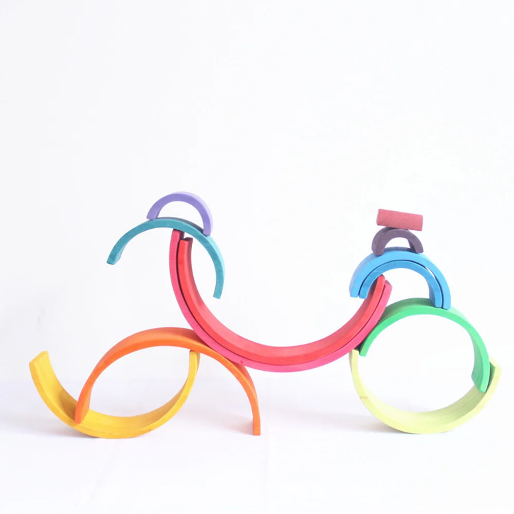 12 Pcs/Lot Baby Toys Rainbow Blocks Wooden Rainbow Stacker Nesting Puzzle Creative Montessori Building Blocks Educational Toys 12 Pcs/Lot Baby Toys Rainbow Blocks Wooden Rainbow Stacker Nesting Puzzle Creative Montessori Building Blocks Educational Toys