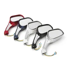 8mm Motorcycle Scooter Mopeds Rear View Mirror Light Fit For Gy6 50cc 120cc 250cc With Light