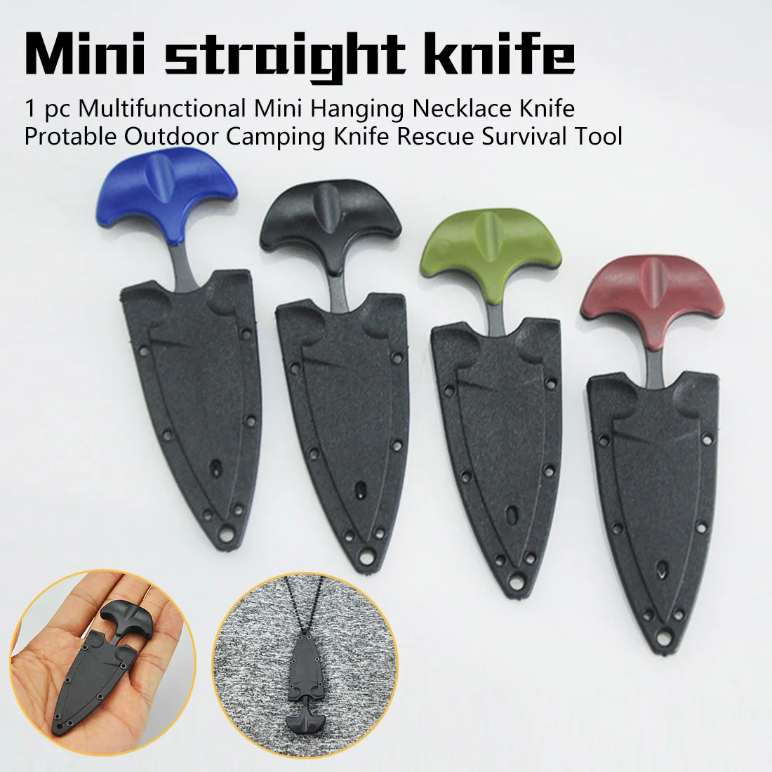 

1 pc Rescue Survival Tool Mini Pocket Mini Knife Hanging Necklace Knife Multifunctional Protable Outdoor Camping Knife