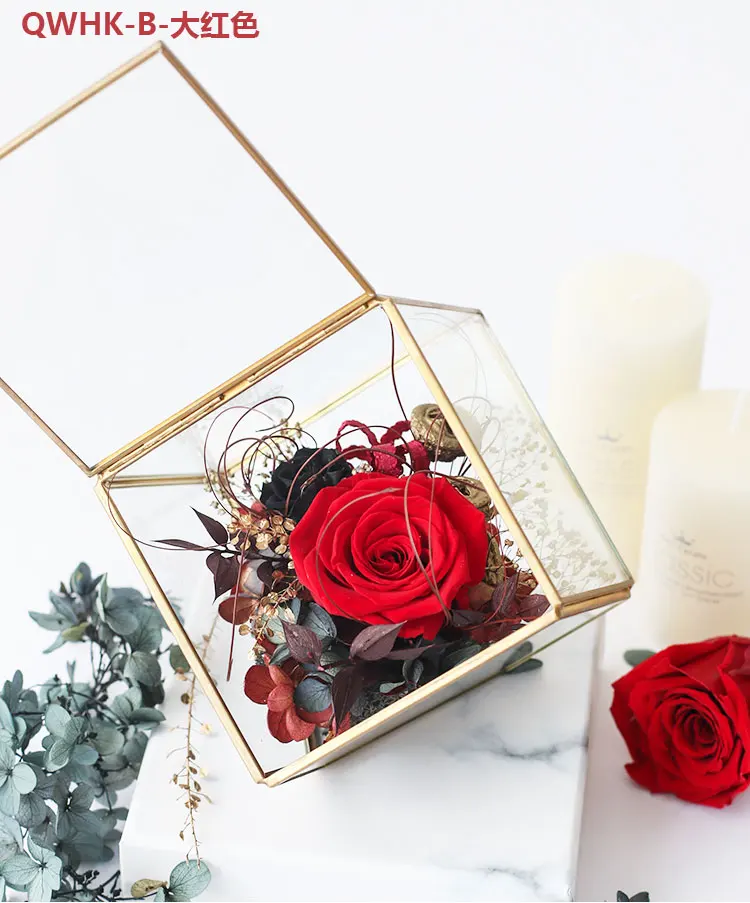 

Nature Elegant Flower Gift Box Real Preserved Fresh Rose for Mother's Day Special Gift