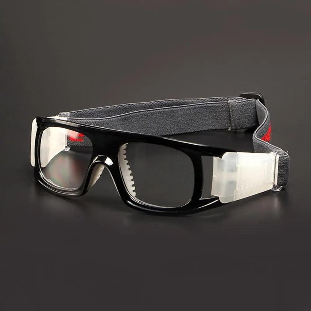 Анти-ударопрочные спортивные баскетбольные футбольные очки дышащие PC линзы защитные очки для детей/взрослых - Цвет: Черный