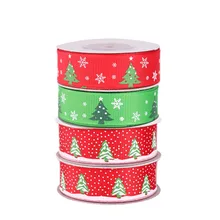 

2 Rolls/lot Christmas tree Grosgrain ribbon 2cm satin ribbon Christmas decoration Wreath Present Wedding Arts Crafts Gift BowDIY