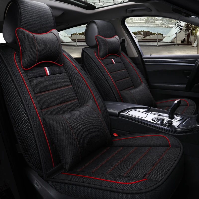 

Universal flax fiber car seat cover auto seats covers for Chevrolet corvette tracker captiva chevrolet niva trailblazer traverse