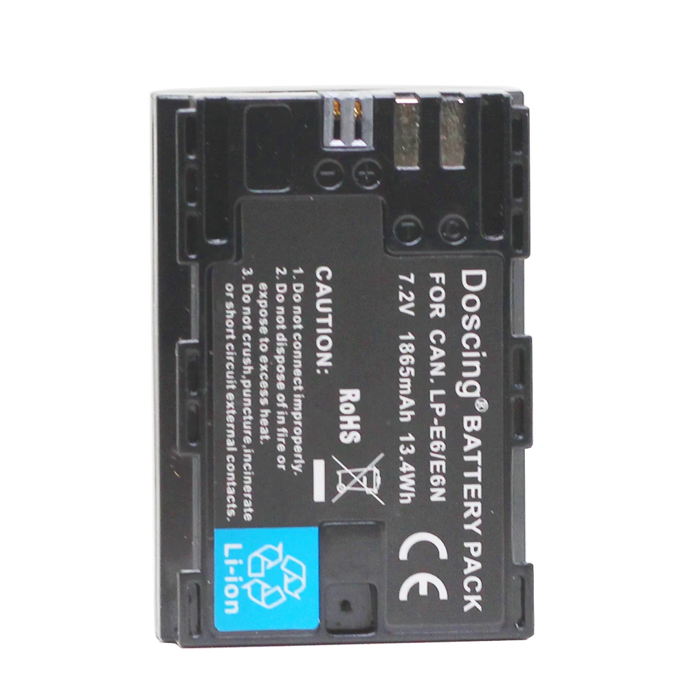 2Pcs LP-E6 LPE6 LP E6 LP-E6N Camera Battery For Canon EOS 5DS R 5D Mark II 3 5D Mark III 6D 7D 60D 60Da 70D 5DS R EOS Wholesale