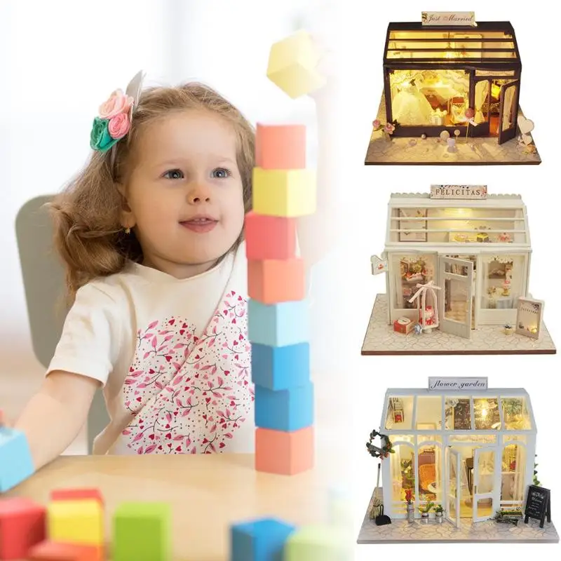 Подарок для девочки-подростка, креативный Миниатюрный Кукольный Дом DIY, деревянная ручная головоломка, детские игрушки, свадебный подарок