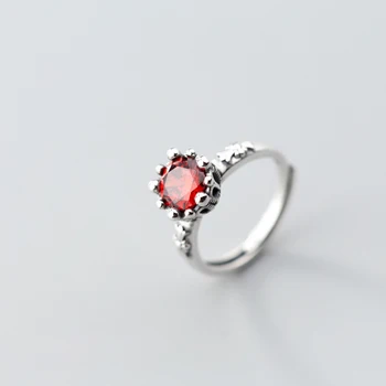

Red Zircon Ring 925 Silver Jewelry Vintage Anel Charm Joyas Boho Haut Bague Femme Aneis Anelli Punk Rings for Women Anillos