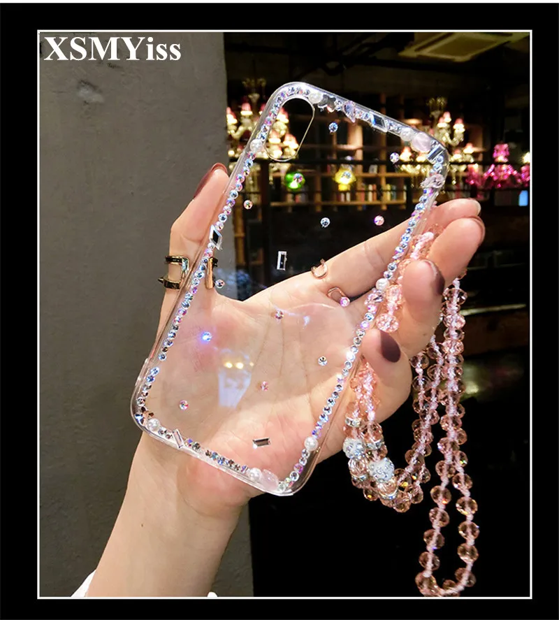 

XSMYiss Phone Case For Huawei Honor 8 9 10 20 Lite V10 V20 7X 8X Nova2 3 4 5 Bling Diamond Soft Transparent Crystal Phone Cover