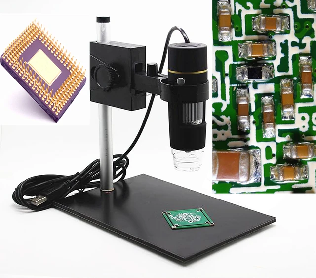 תוצ×ת ת××•× ×” עבור ‪usb microscope Repair Magnifier 8 LED 1000x USB Digital Microscope holder(new),Magnification Soldering Stand Lamp‬â€