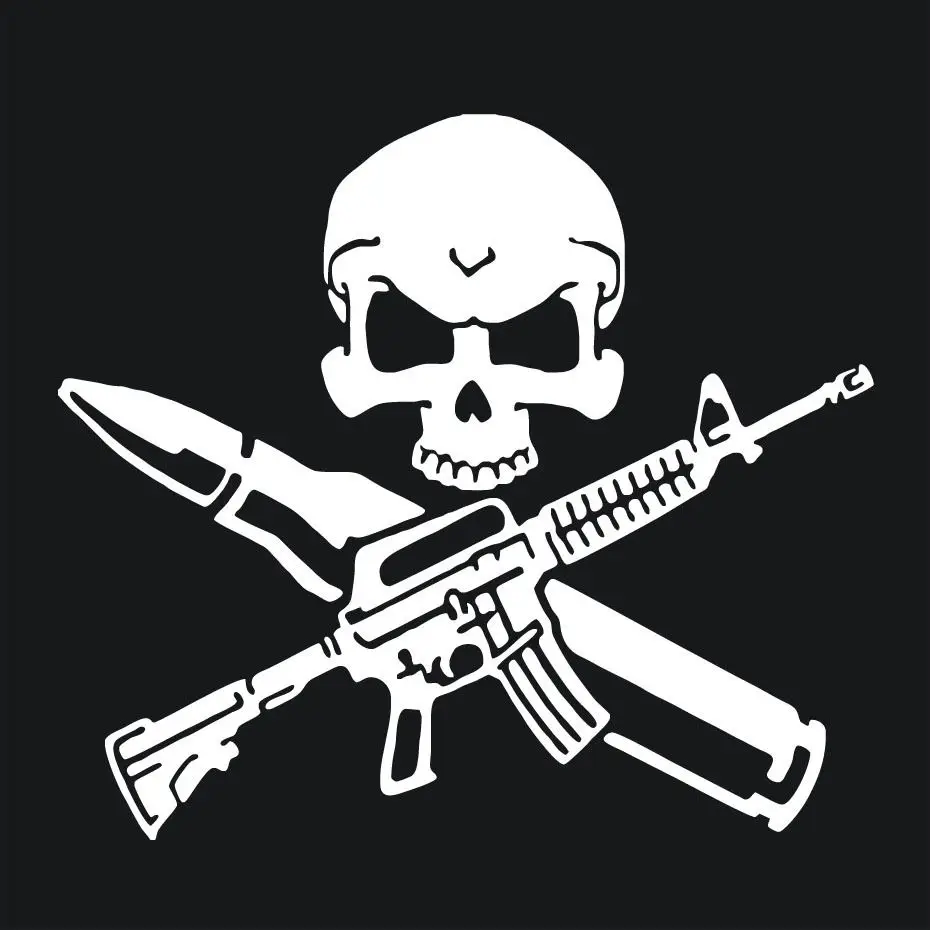 rifle skull bullet gun wall stickers funny control rifle skull bullet gun wall stickers funny control