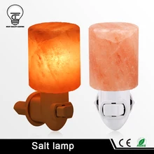 Himalayan Salt Night Light 220V 110V With EU US Plug-in Wall Night Lamp Air Ionizer Purifier Rotatable For Aisle Bedroom Home