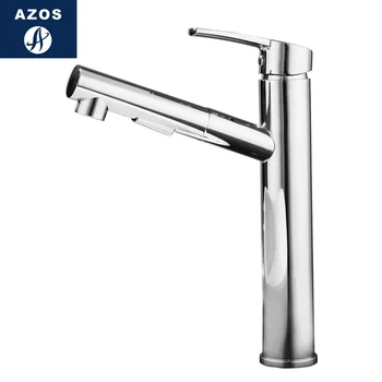 

Azos Basin faucet Pull-out Wash Basin Brass Chrome Cold and Hot Switch Single Function Basin Above Counter Basin Shower Room Rou