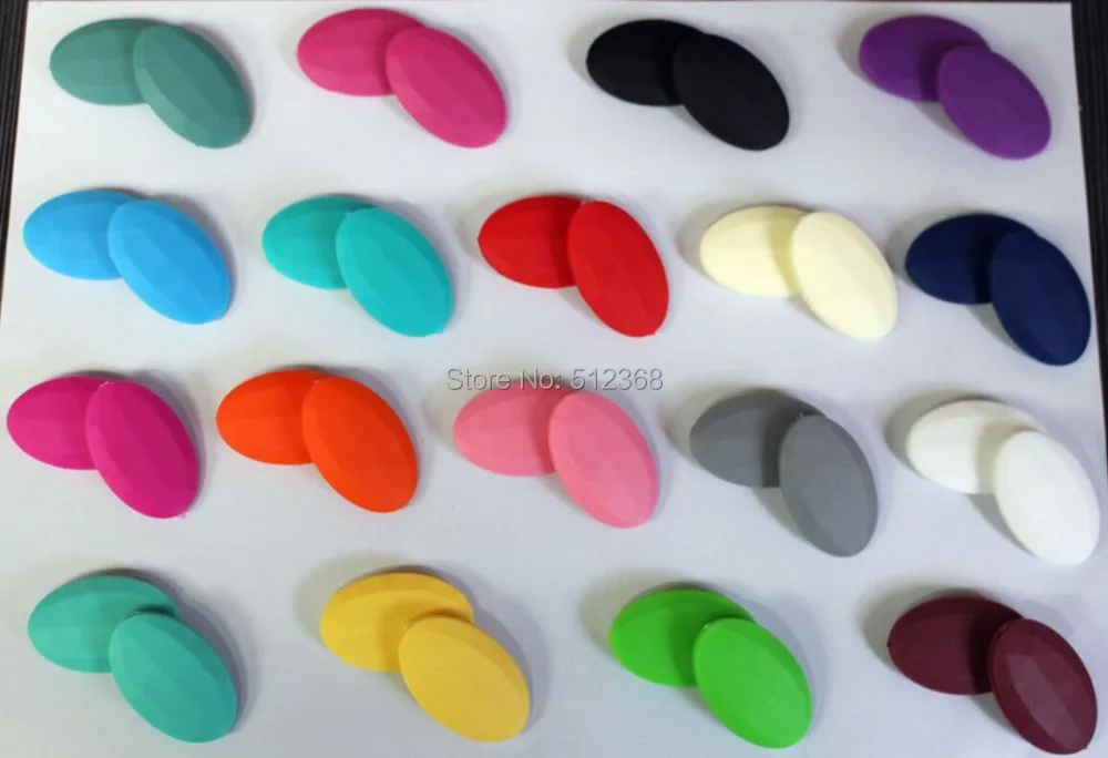 

NEW DIY 100PCS/lot Elliptic jewelry silicone Teething necklace bead Full colors Silicone Jewellry Pendant Necklace Free shipping
