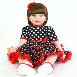 60 см Силиконовые Reborn baby doll винил Принцесса Девочка Малыш модель куклы Bebes Reborn рождественские подарки хлопок средства ухода за кожей boneca