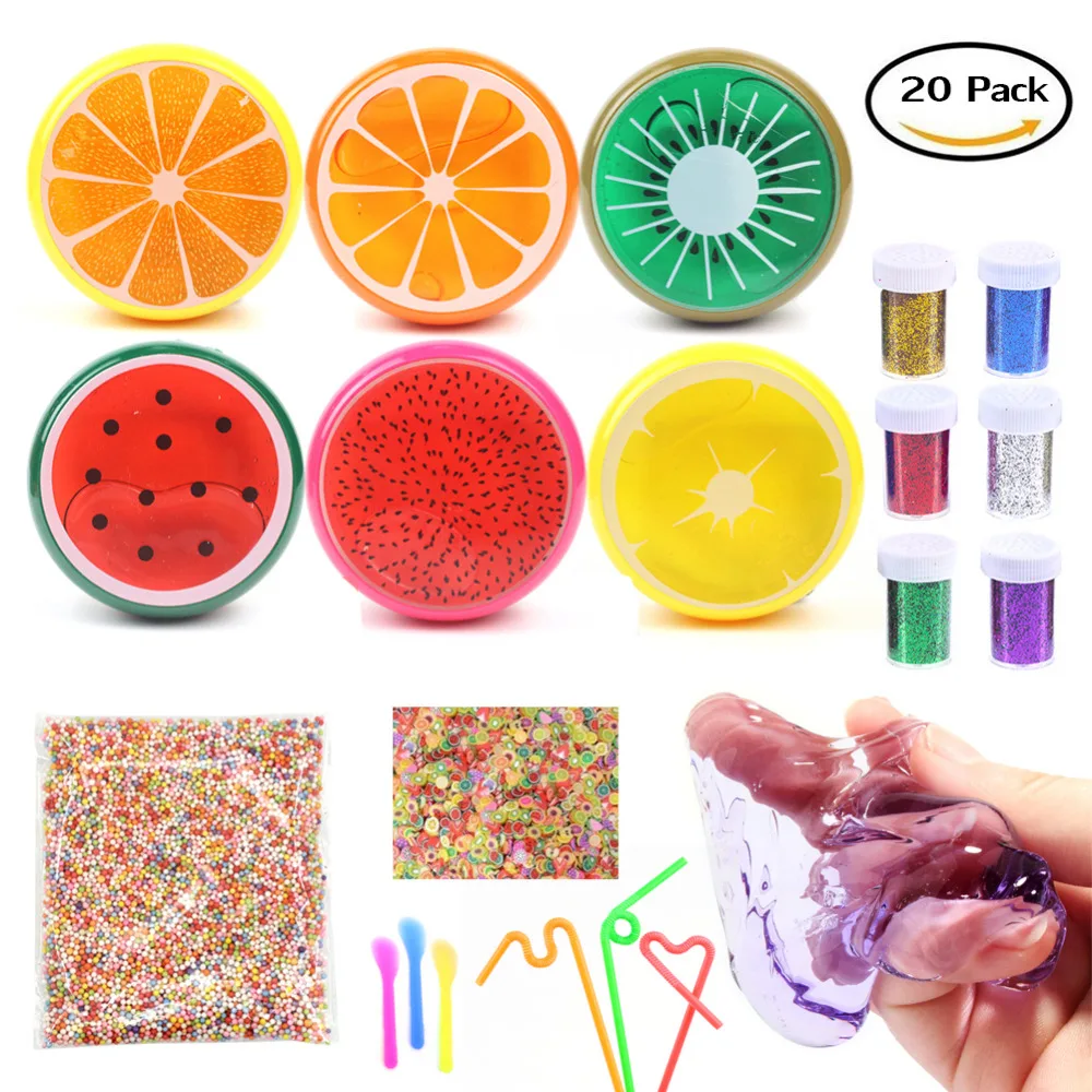 Buy Magic Crystal Slime Putty Toy Soft Rubber Fruit