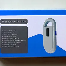 ISO FDX-B Pet RFID чип ридер OLED дисплей портативный животных микрочип сканер для собаки кошки
