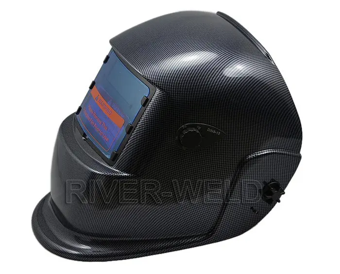 AUTO DARKEN WELDING GRINDING HELMET carbon fiber s777a in Welding