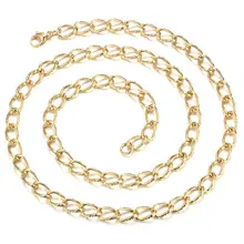 24 k chapado en oro de la vendimia collares de moda collar de cadena de oro para los hombres bijoux bisuteria joyas retro accesorios regalos 13N24K-23