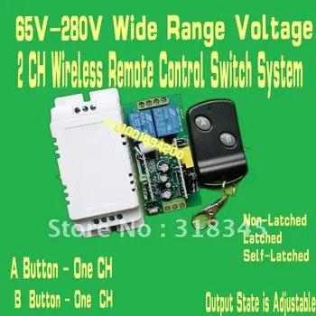 

85V-280V 110V/120V/230V/240V etc wide range voltage RF wireless remote control switch system 1Receiver &1Transmitter 315/433MHZ
