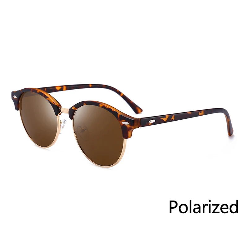 Металлические солнцезащитные очки для мужчин и женщин, брендовые дизайнерские очки, зеркальные солнцезащитные очки, модные солнцезащитные очки Gafas Oculos De Sol UV400, классические, N03 - Цвет линз: C16P Leopard Tea