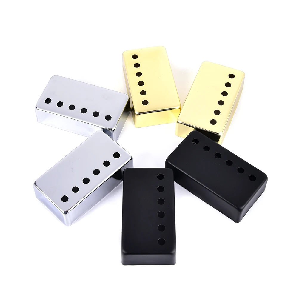 2 Pcs 50/52mm Chrome Metal Humbucker Pickup Cover For LP Style Electric