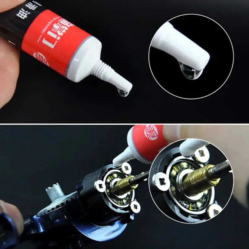 

2pc/Set (Lubricating Oil 15ml + Grease 10g) Oil Grease For Fishing Wheel Bearing Lubricant Rod Maintenance Oil new