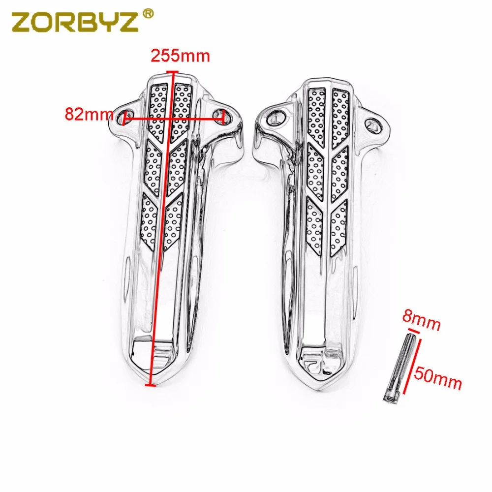 ZORBYZ мотоциклетные хромированные/черные чехлы с передней вилкой и нижней частью