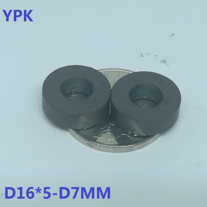 50 шт. ферритовый магнит кольцо D 16*5 мм отверстия 7 мм черный круглый Динамик D16X5 магнит с отверстие 7 мм 16 мм x 5 мм