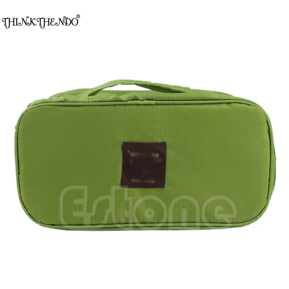 

THINKTHENDO Women Men Portable Protect Bra Underwear Lingerie Case Travel Organizer Waterproof Bag Storage Box