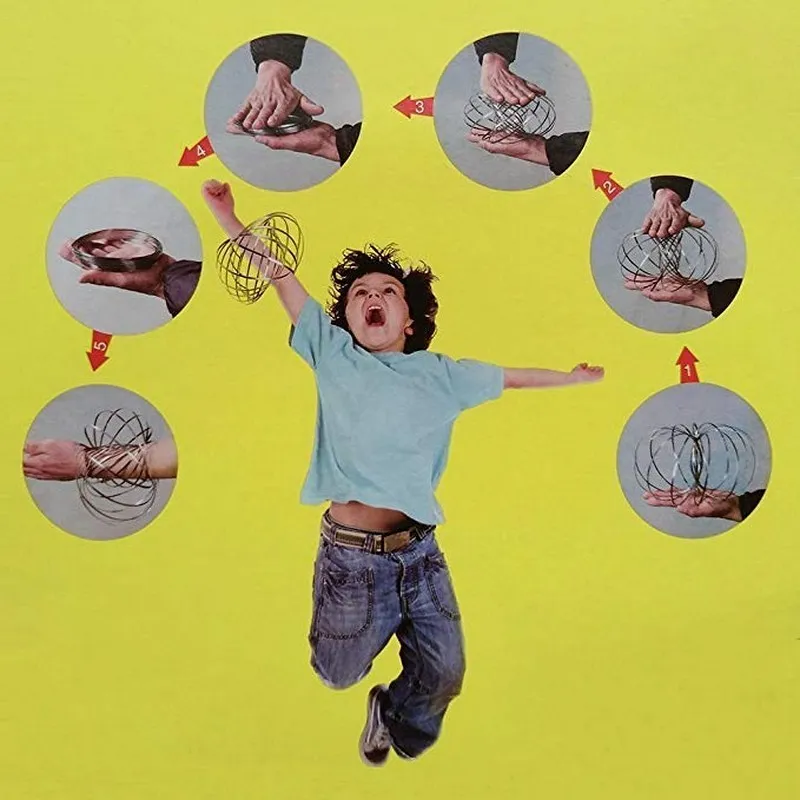 Magic Flow Ring Toys Kinetic Spring Funny Outdoor Game Spinner Mental Toys Children Antistress Decompression Toys for Adult Kids (5)