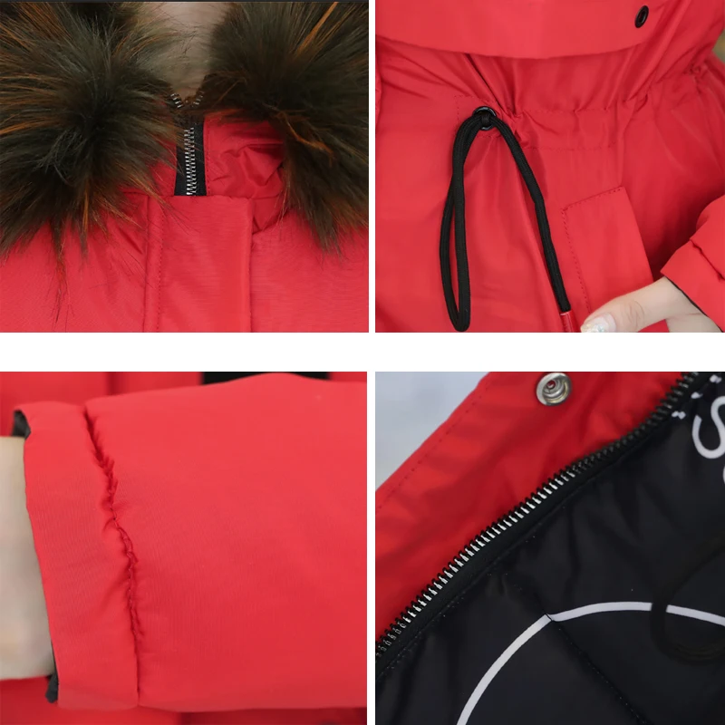 Новинка, модная двухсторонняя зимняя женская куртка с разноцветным меховым капюшоном, высококачественное теплое пальто, верхняя одежда, Женская парка