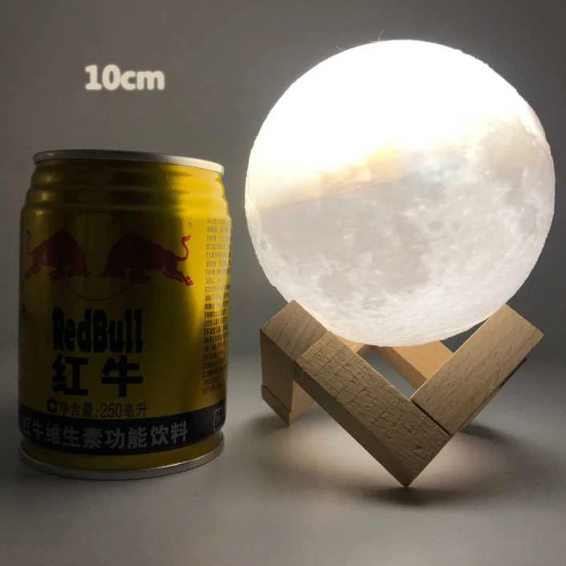 dropship 3D печати лампы в виде Луны Красочные Изменение светодиодный сенсорный экран с USB светодиодный ночник домашнего декора творческий подарок