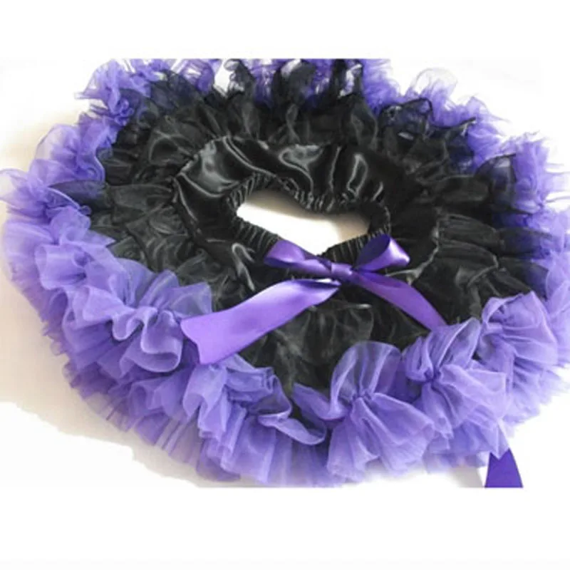 

Toddler girl clothing baby girl tutu skirt girls pettiskirt black and purple skirt adjustable band