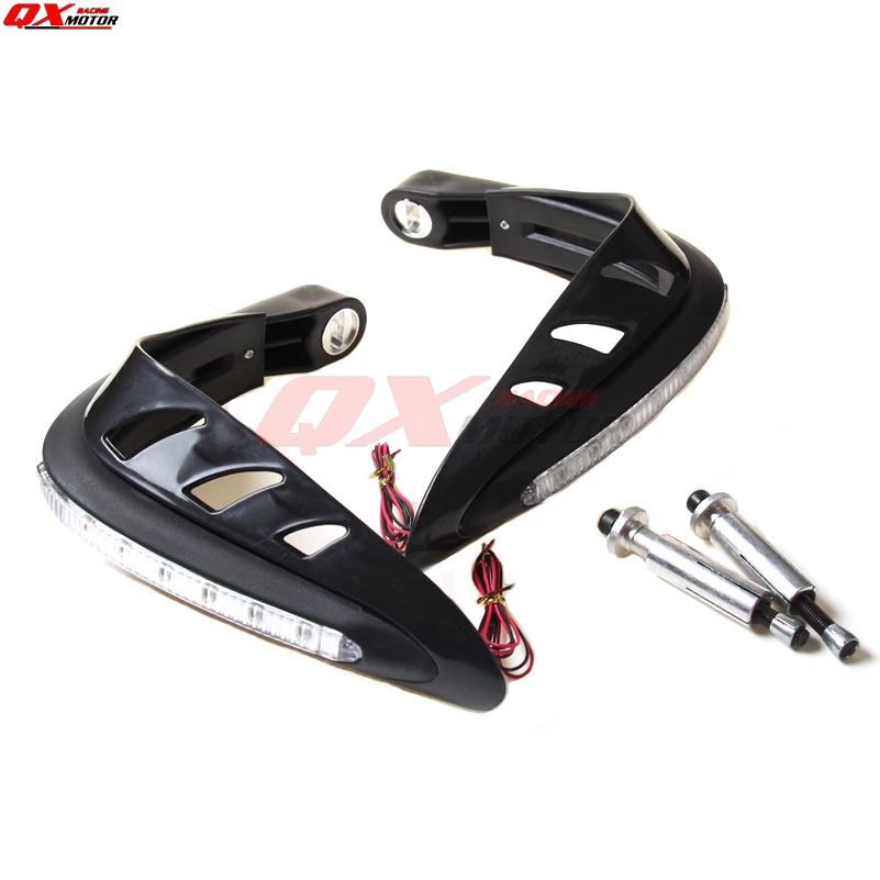 

Universal LED Handguard Motorcycle Motorcross Dirt Bike ATV Hand Guards LED for dual road handguards Free shipping