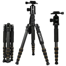 ZOMEI Z699C Carbon Fiber Portable Tripod with Ball Head Compact Travel Monopod Digital SLR DSLR Video Camera цена ZOMEI Z699C Carbon Fiber Portable Tripod with Ball Head Compact Travel Monopod Digital SLR DSLR Video Camera цены онлайн