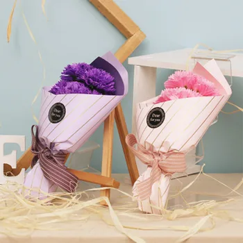 

Creative Plastic Carnation Soap Flower Simulation Bouquet Gift Box Decoration Home Decoration Mother's Day Birthday Gift Bouquet