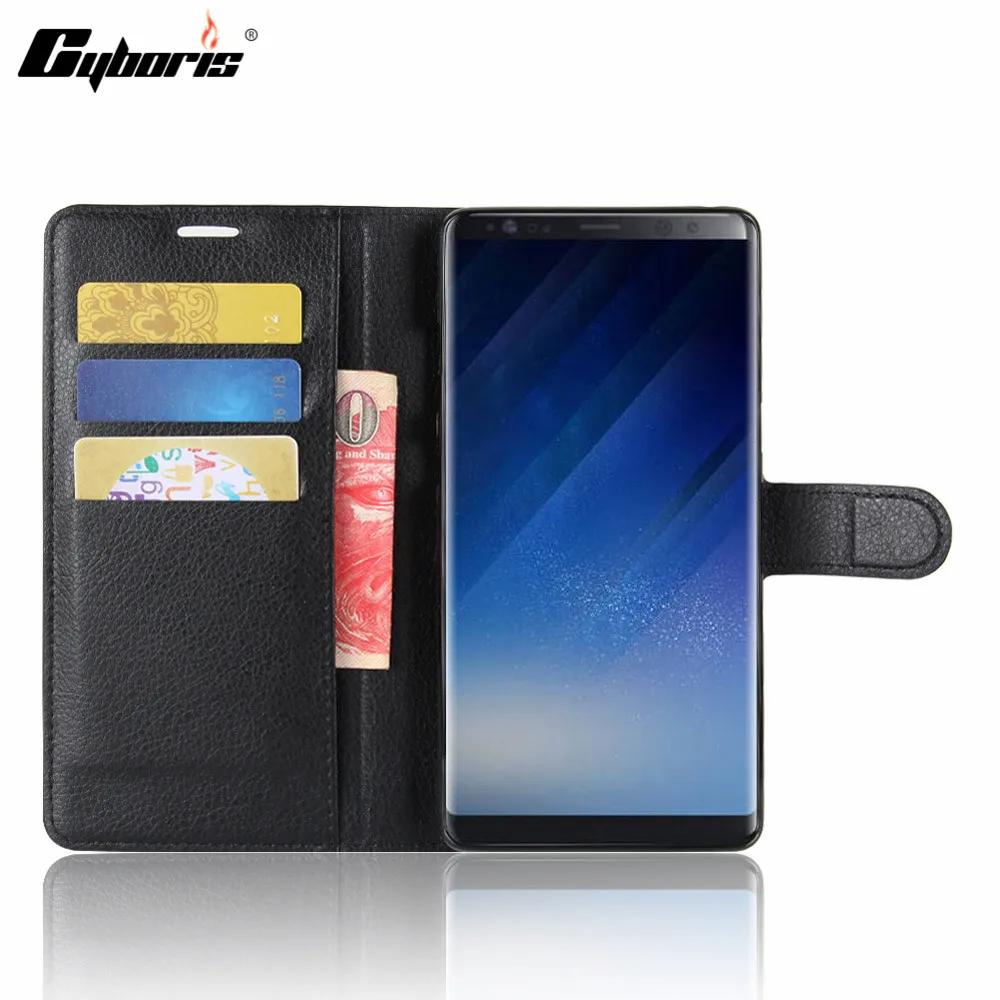 

CYBORIS for Samsung Galaxy Note 8 Case PU Leather Phone Cover for Samsung Note 8 SM-N950 Flip Cover Stand Wallet Bag Card Holder