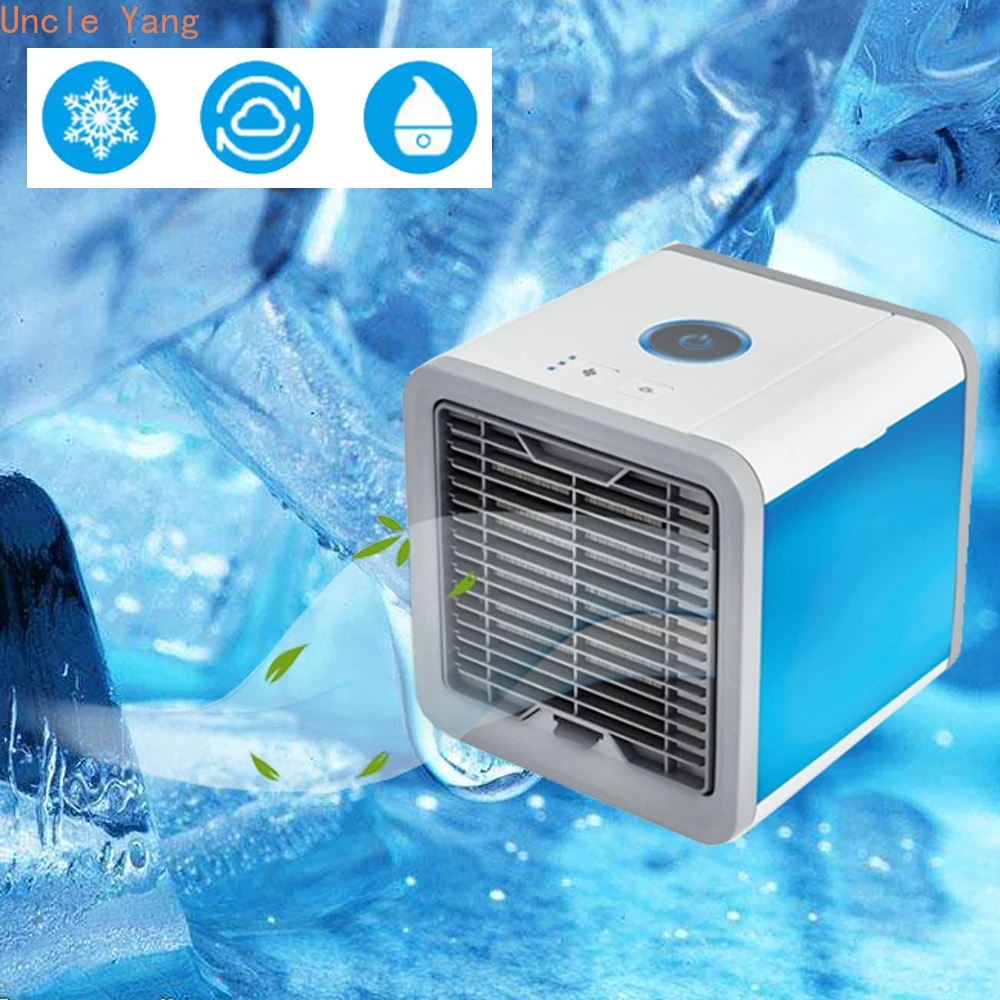 

Free Shipping USB Mini Portable Air Conditioner Humidifier Purifier Light Desktop Air Cooling Fan Air Cooler Fan for Office Home