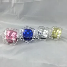 30 г розовый/золотой/синий/Серебряный квадратной формы крем банка для дневной крем/крем для глаз/ночной крем/гель/увлажняющий крем/эссенция пластиковая банка, упаковка