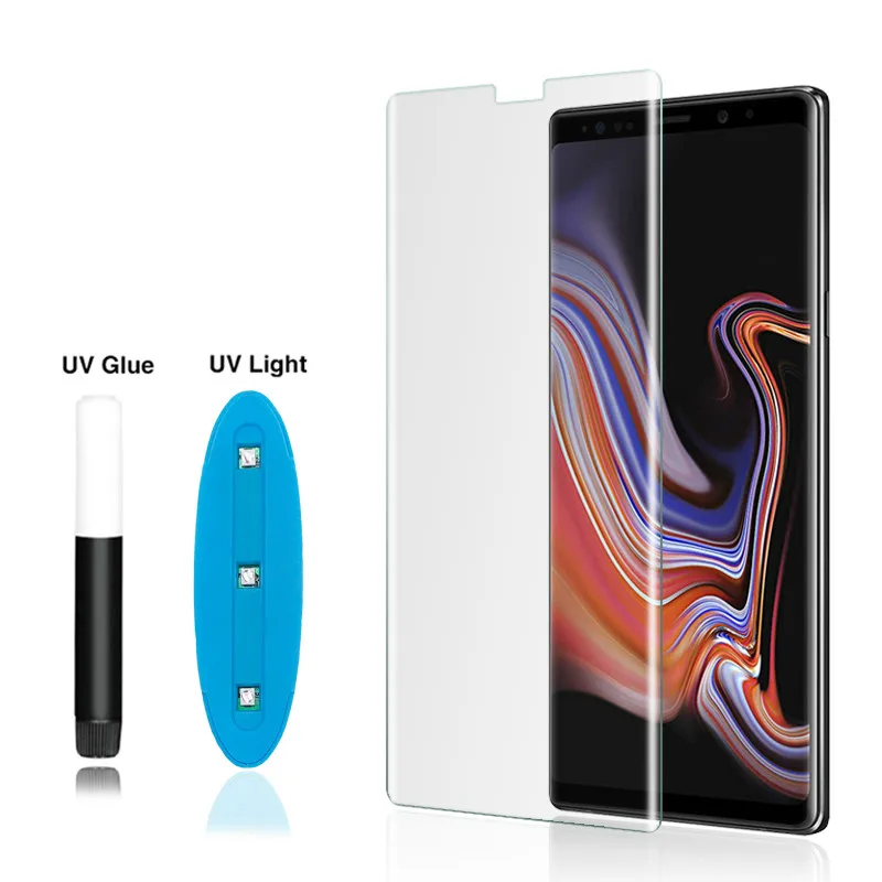 

5D UV Liquid Curved Full Glue Tempered Glass For Samsung Galaxy S8 S9 10 Plus Note 8 9 S10 Lite Screen Protector Full Cover Film