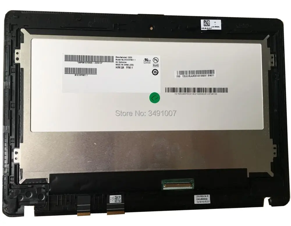 For ASUS VivoBook X102BA LCD Touch Screen Digitizer Assembly Frame B101XTN01.1
