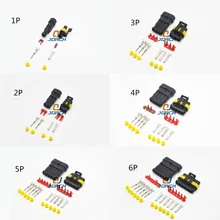 ; 1 комплект 1/2/3/4/5/6 Pin Герметичный AMP Tyco Водонепроницаемый электрические автомобильные провода разъем клеммы для автомобиля
