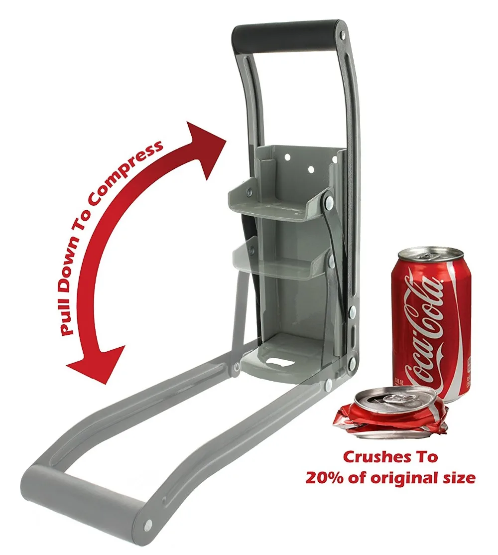 

12 oz Aluminum Can Crusher & Bottle Opener Heavy Duty Metal Wall Mounted Soda Beer Smasher Eco-Friendly Recycling Tool