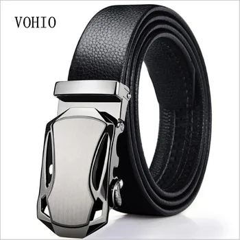 

Free shippingHigh quality package edge litchi grain leather automatic sports men belt buckle business men's leather belt130140